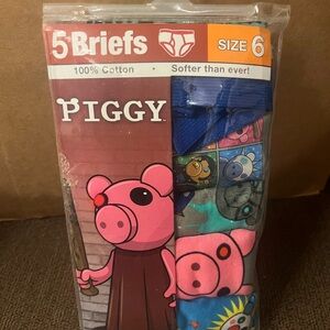 NEW ROBLOX PIGGY BOYS UNDERWEAR BRIEFS SIZE 6 set of 5 ~ RARE CHARACTER SET